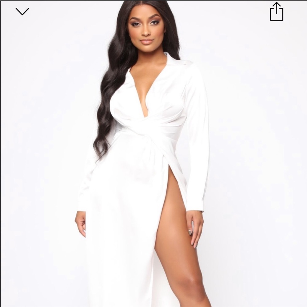 FASHION NOVA WHITE DRESS - L - New with Tags